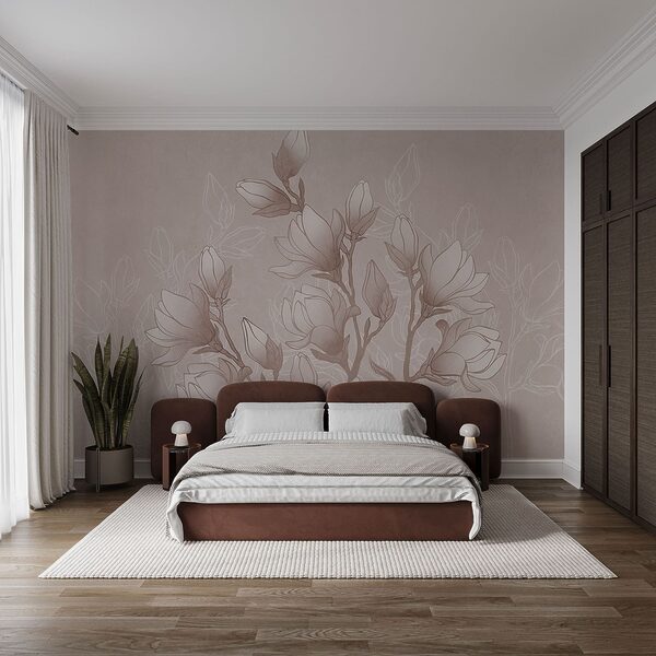 Disegno di fiori su un ramo
