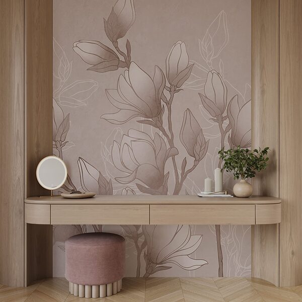 Disegno di fiori su un ramo