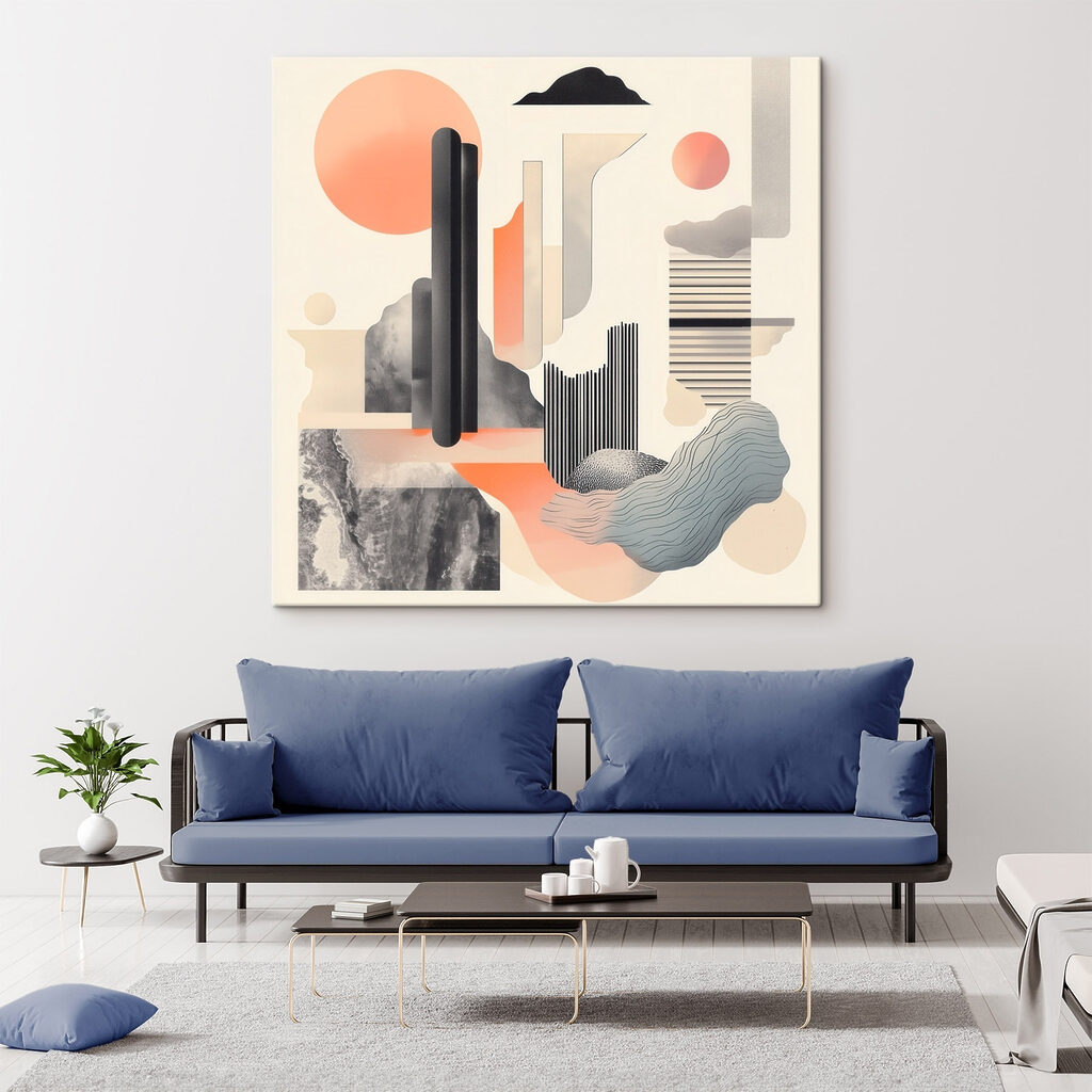 Collage of different shapes and colors