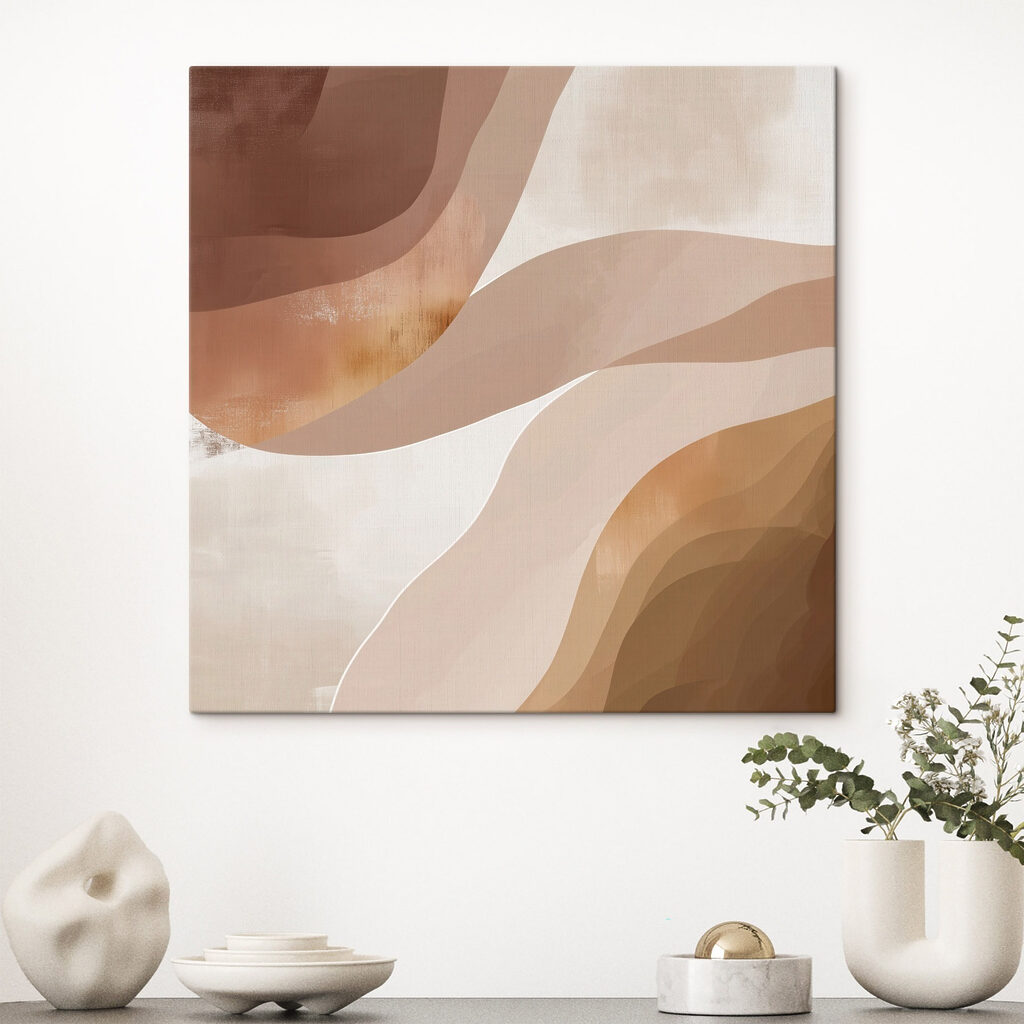Soft waves in warm earth tones