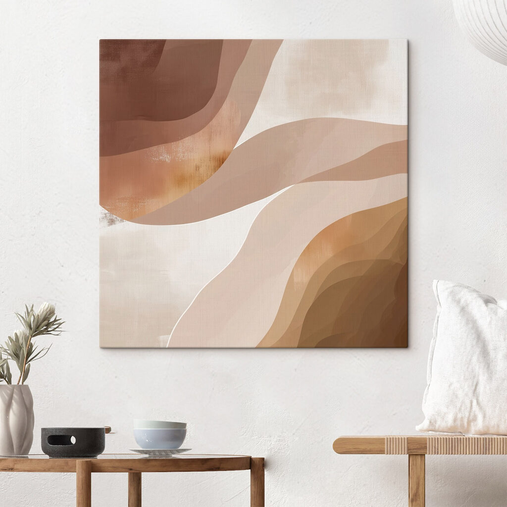 Soft waves in warm earth tones
