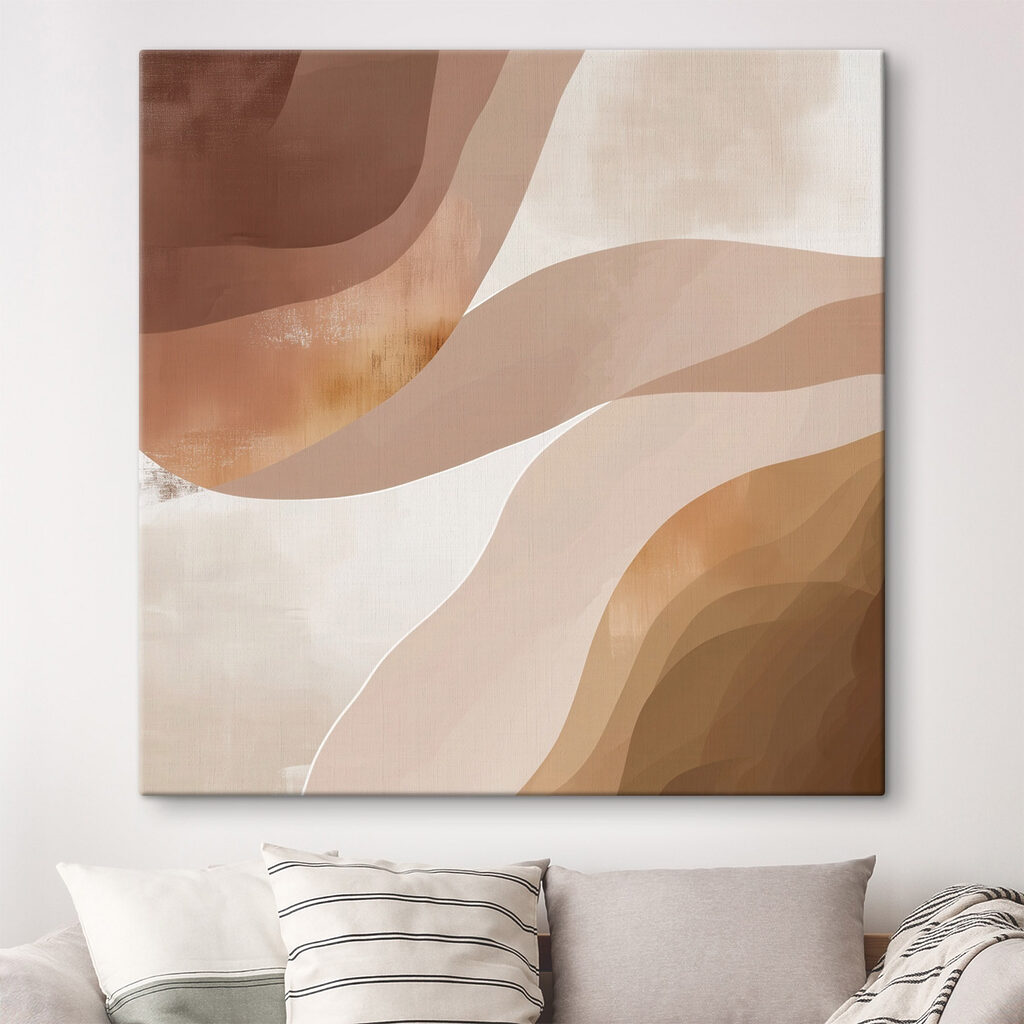 Soft waves in warm earth tones