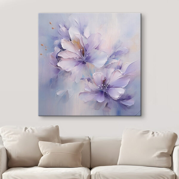 Quadri Quadri Dipinto di fiori su una superficie bianca (COD: s48990)