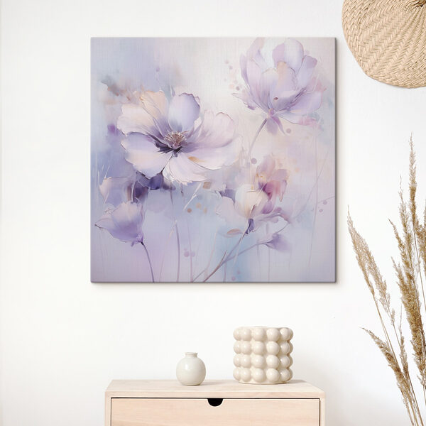 Quadri Quadri Dipinto raffigurante dei fiori su sfondo bianco (COD: s48989)