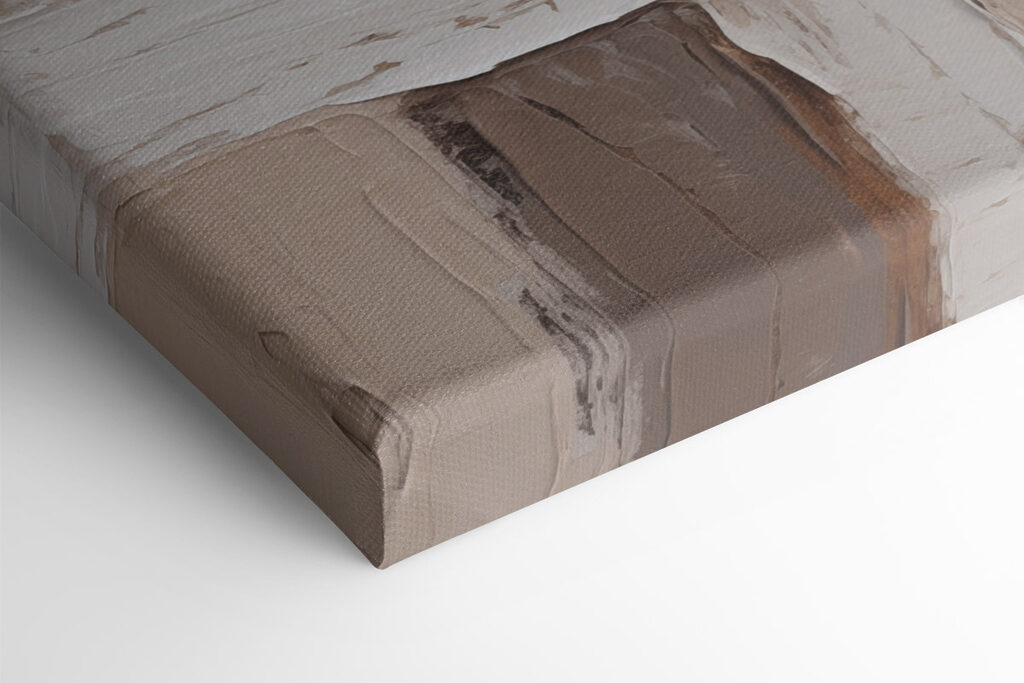 White and brown paint on a wall