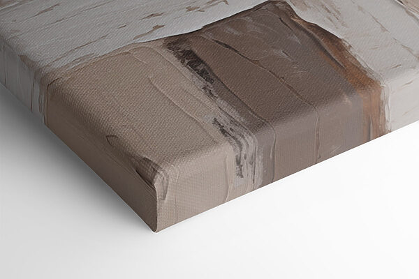 White and brown paint on a wall