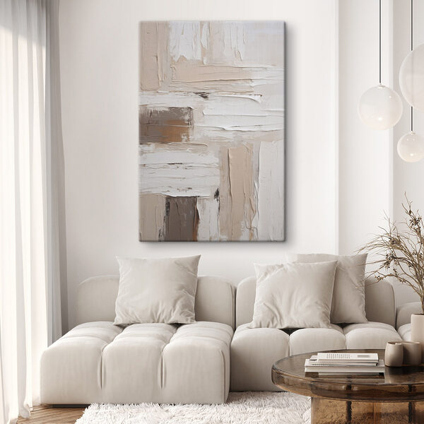 White and brown paint on a wall