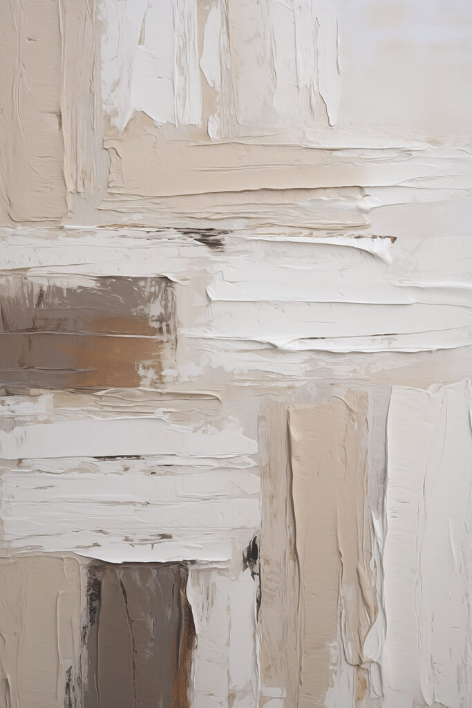 White and brown paint on a wall