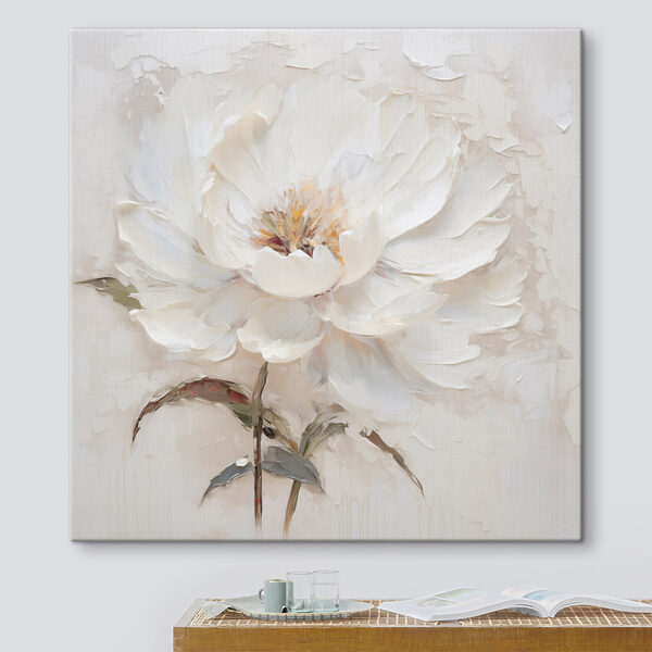Quadri Quadri Dipinto raffigurante un fiore bianco (COD: s48801)