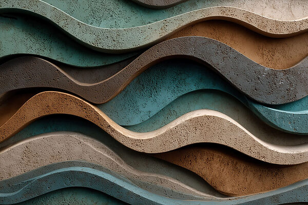Flowing shapes in earthy tones