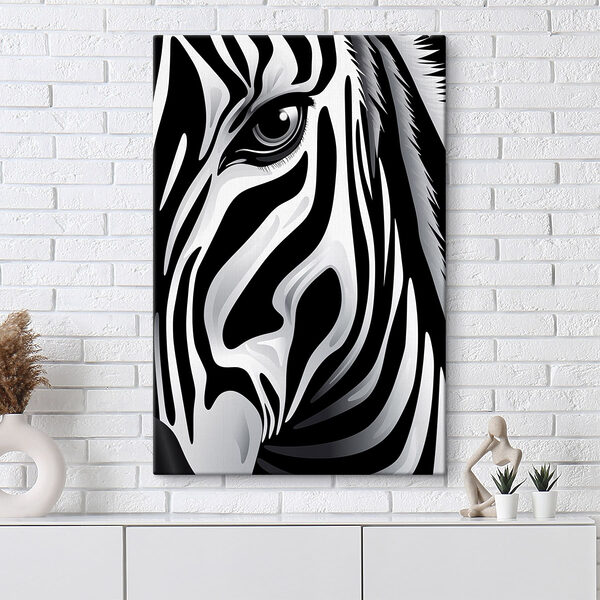 Quadri Maestosa zebra in stile monocromatico (COD: s48957) Quadri Quadri Maestosa zebra in stile monocromatico (COD: s48957)