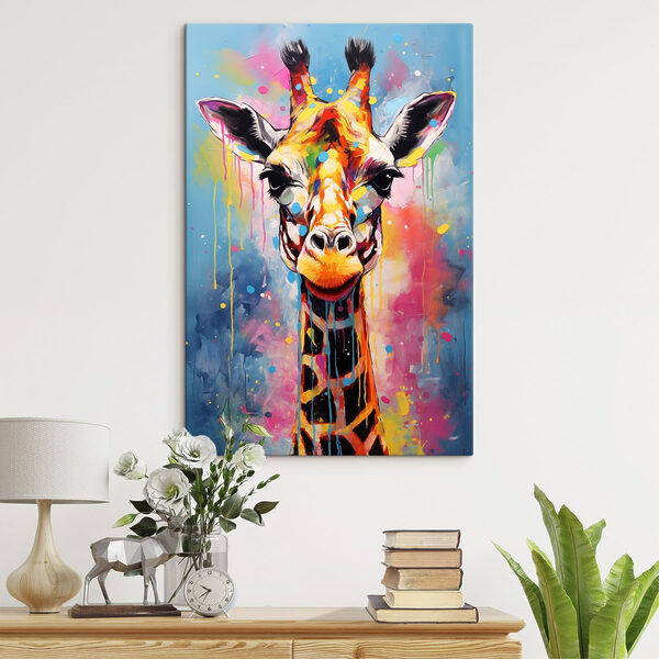 Dipinto raffigurante una giraffa Quadri Dipinto raffigurante una giraffa