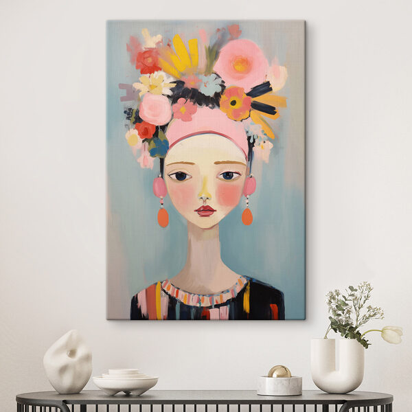 Quadri Dipinto raffigurante una donna con dei fiori tra i capelli (COD: s48936) Quadri Quadri Dipinto raffigurante una donna con dei fiori tra i capelli (COD: s48936)