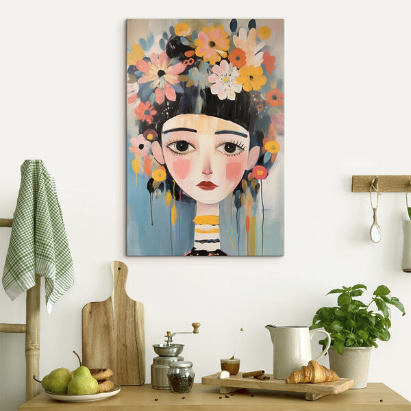 Quadri Dipinto raffigurante una donna con dei fiori tra i capelli (COD: s48935) Quadri Quadri Dipinto raffigurante una donna con dei fiori tra i capelli (COD: s48935)