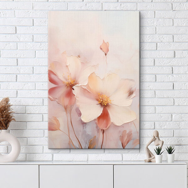 Quadri Quadri Dipinto di fiori su una superficie bianca (COD: s48904)