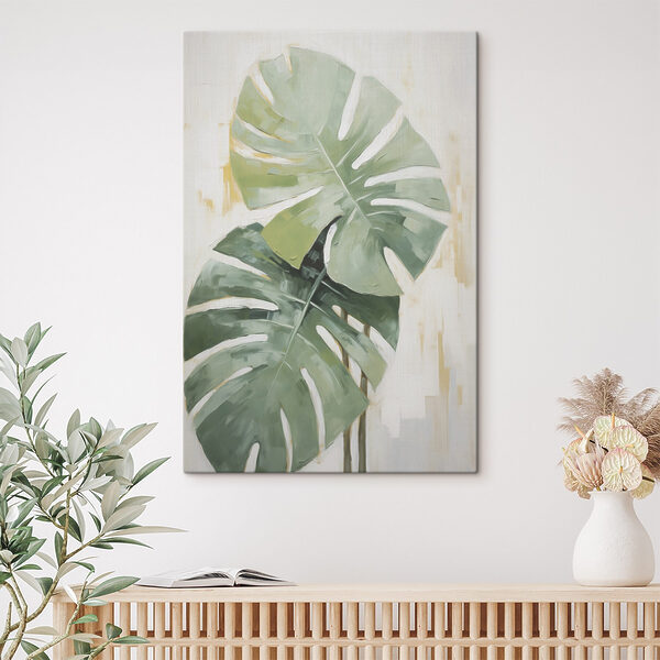 Painting of a large leaf