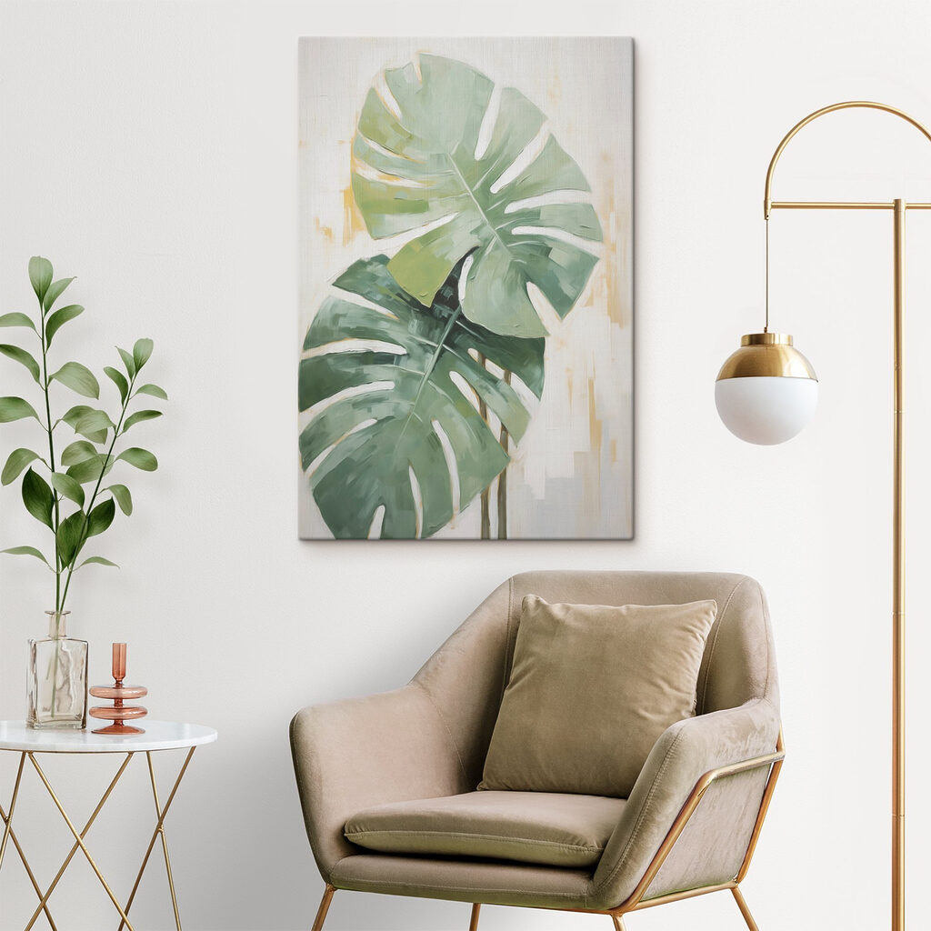 Painting of a large leaf