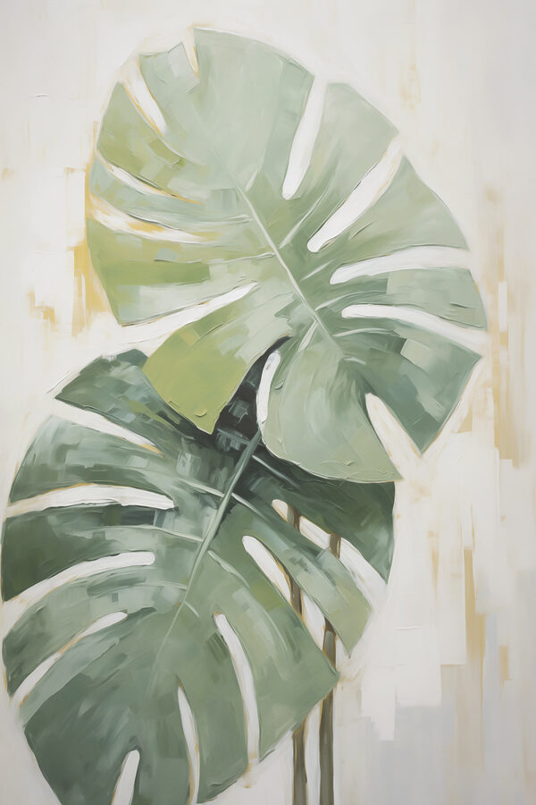 Painting of a large leaf