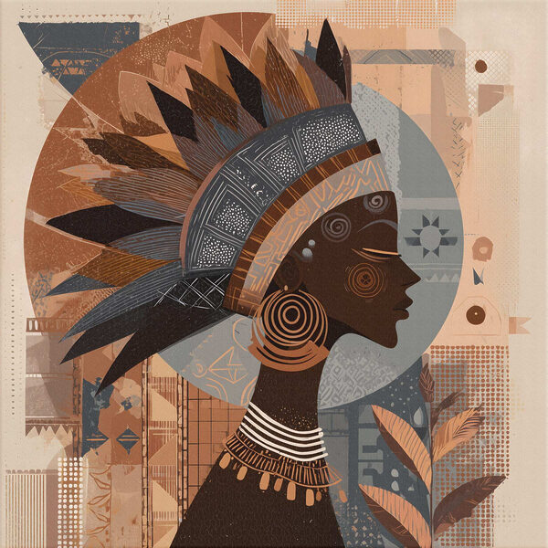 Woman in a headdress