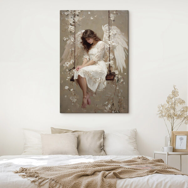 Painting of a woman sitting on a swing