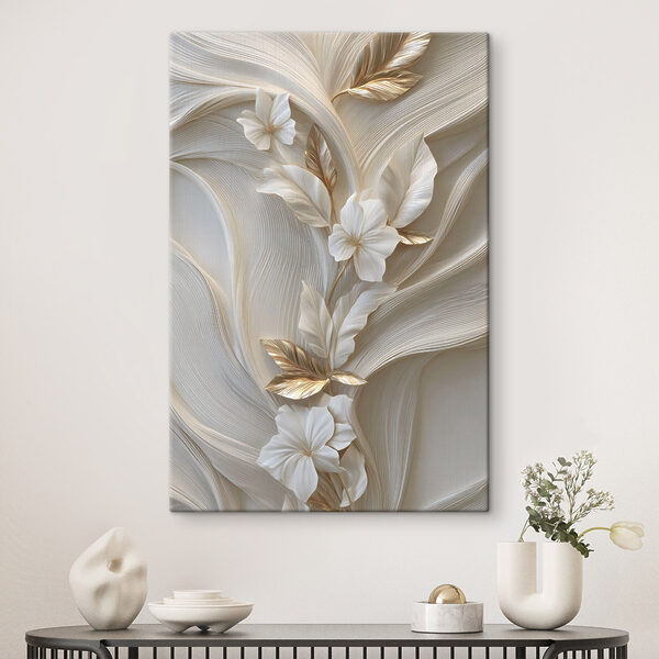 Quadri Delicato motivo floreale dalle linee sinuose (COD: s48787) Quadri Quadri Delicato motivo floreale dalle linee sinuose (COD: s48787)