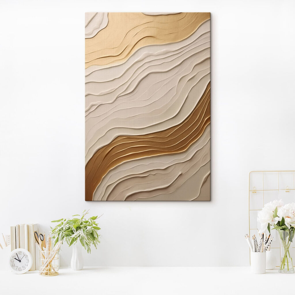 - Elegant waves of creamy hues