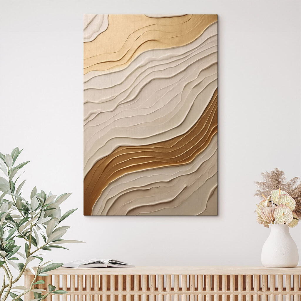 - Elegant waves of creamy hues