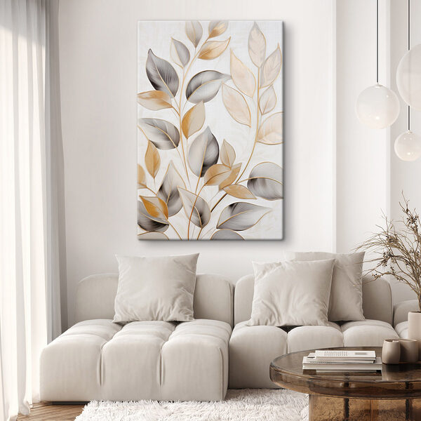Quadri Design ispirato alla natura con delicate foglie (COD: s48746) Quadri Quadri Design ispirato alla natura con delicate foglie (COD: s48746)