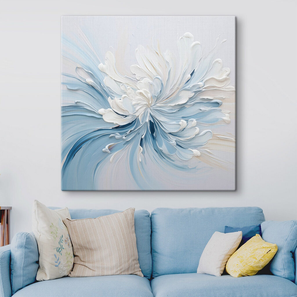 White and blue paint swirls White and blue paint swirls