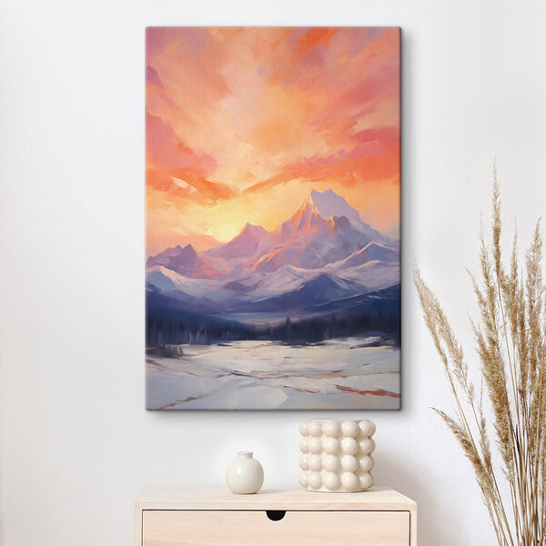 Quadri Dipinto raffigurante una catena montuosa con un lago e degli alberi (COD: s48741) Quadri Quadri Dipinto raffigurante una catena montuosa con un lago e degli alberi (COD: s48741)