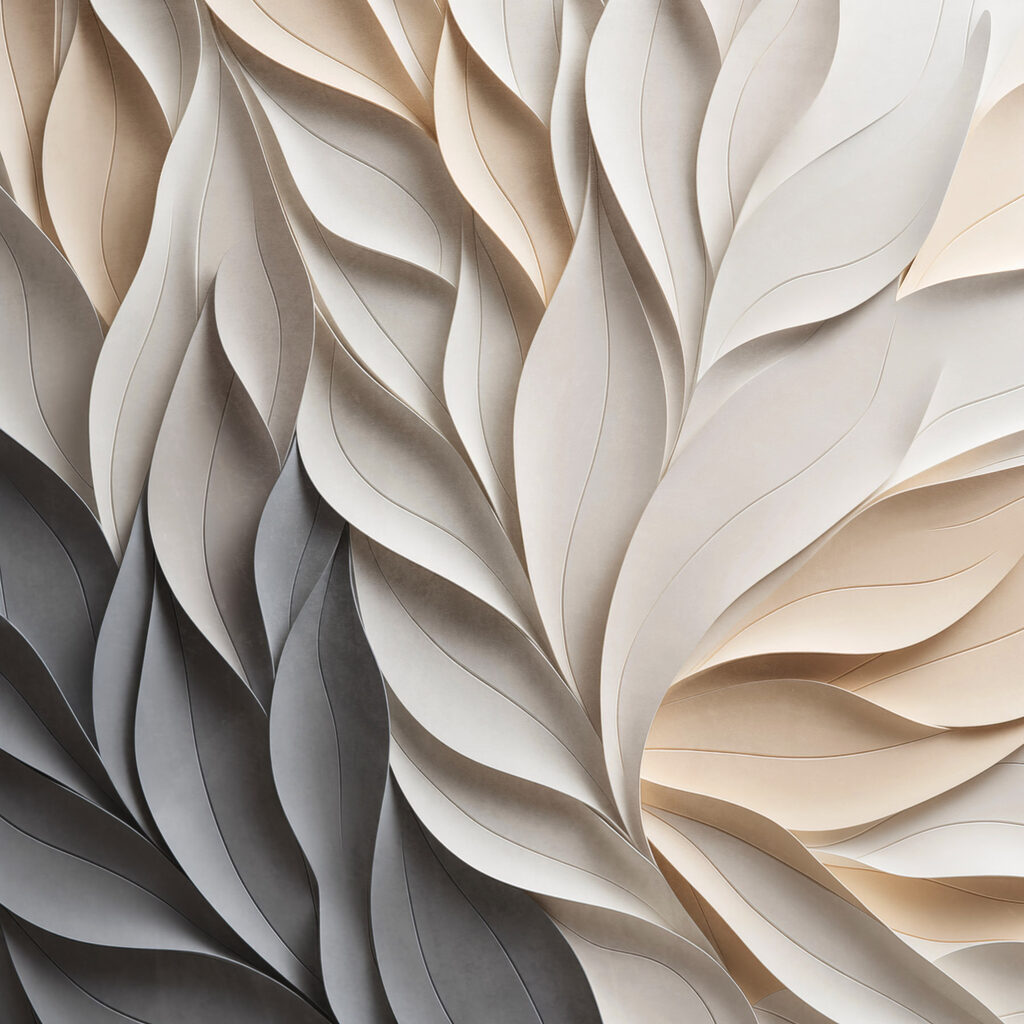 Flowing forms in soft hues