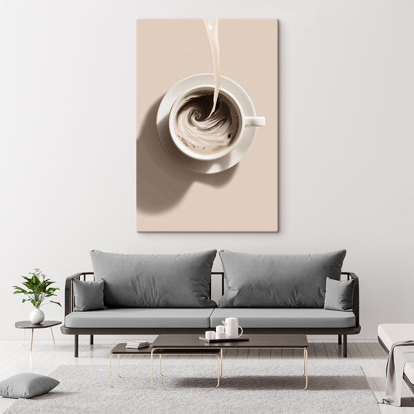 Quadri Una tazza di caffè in cui si versa del latte (COD: s48438) Quadri Quadri Una tazza di caffè in cui si versa del latte (COD: s48438)