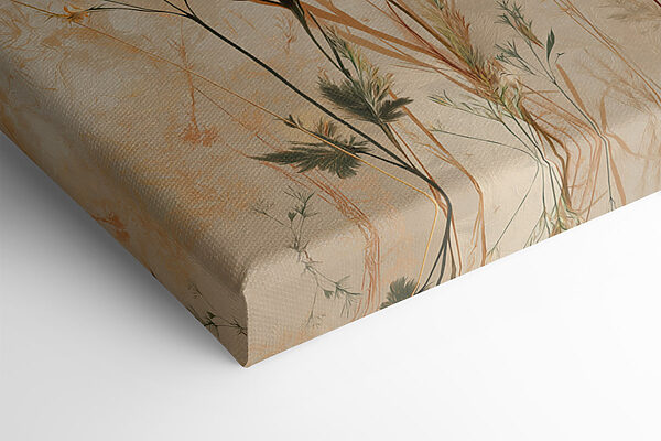 Ethereal wildflower composition on canvas