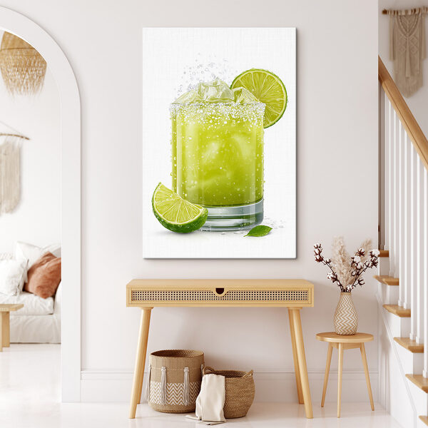 Quadri Un bicchiere di succo di lime con ghiaccio e fette di lime (COD: s48446) Quadri Quadri Un bicchiere di succo di lime con ghiaccio e fette di lime (COD: s48446)
