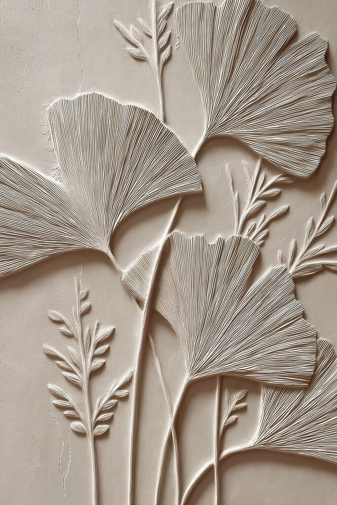 Nature-inspired wall relief design