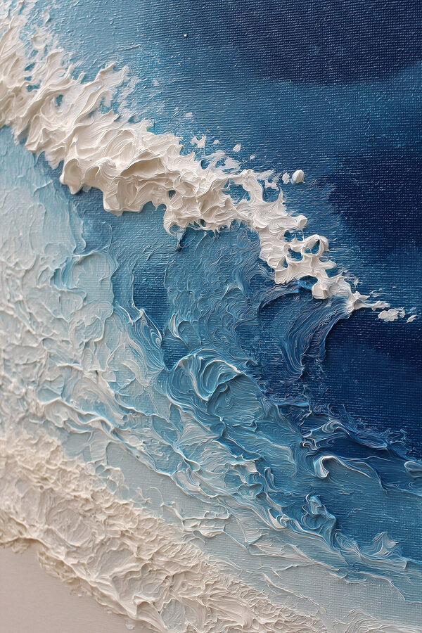 Waves dancing on textured canvas Waves dancing on textured canvas