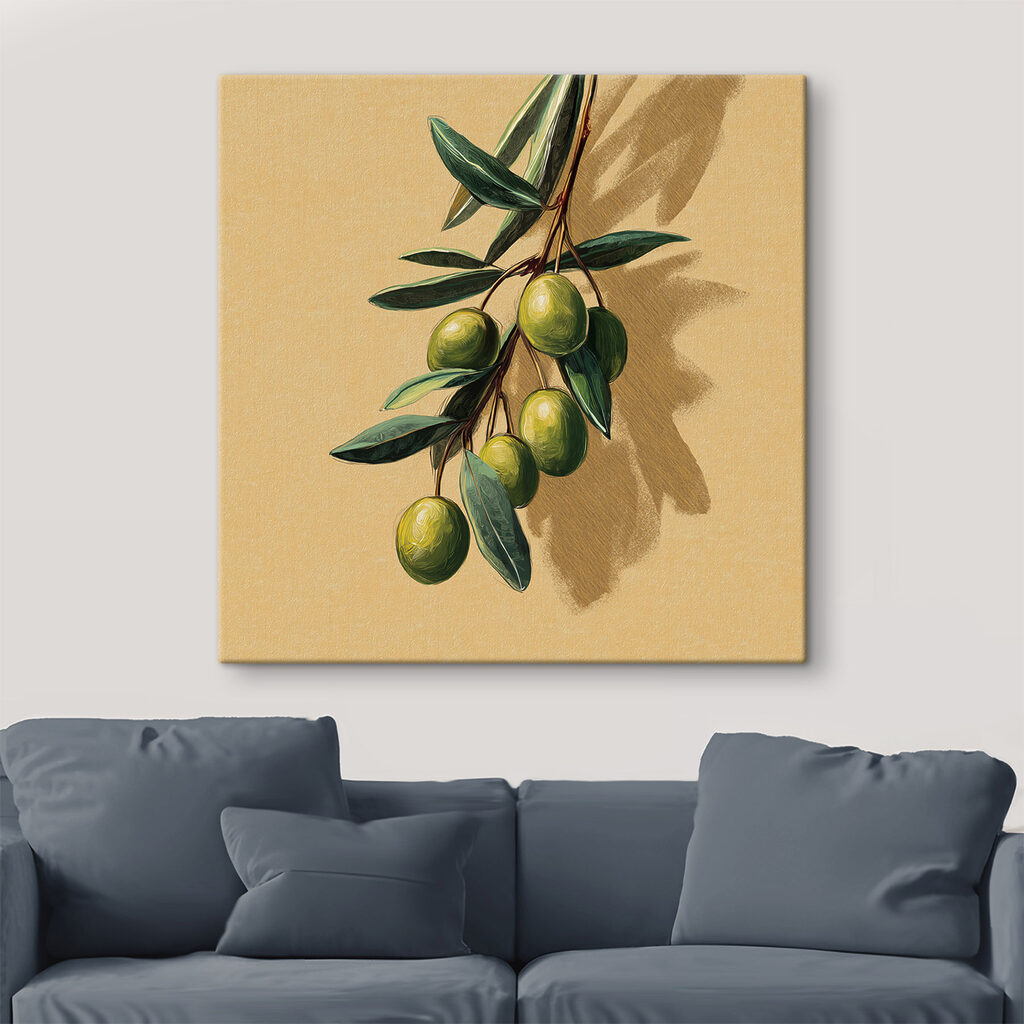 Green fruit on a branch