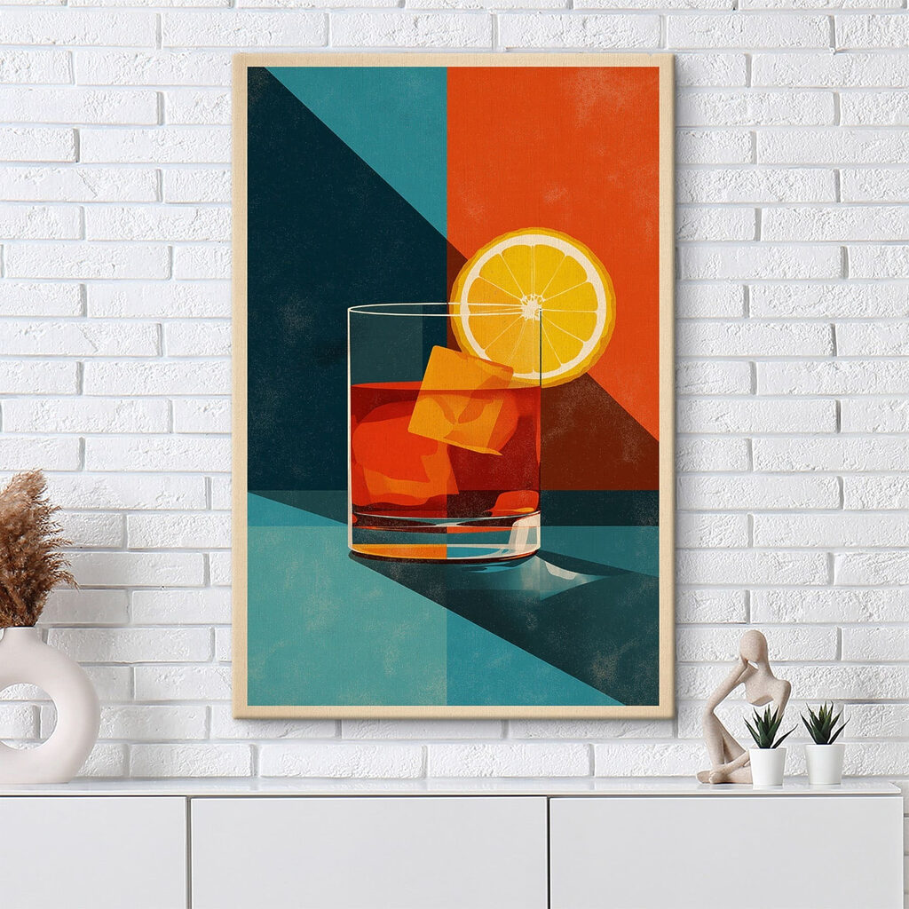 Glass of alcohol with ice and a slice of lemon Glass of alcohol with ice and a slice of lemon
