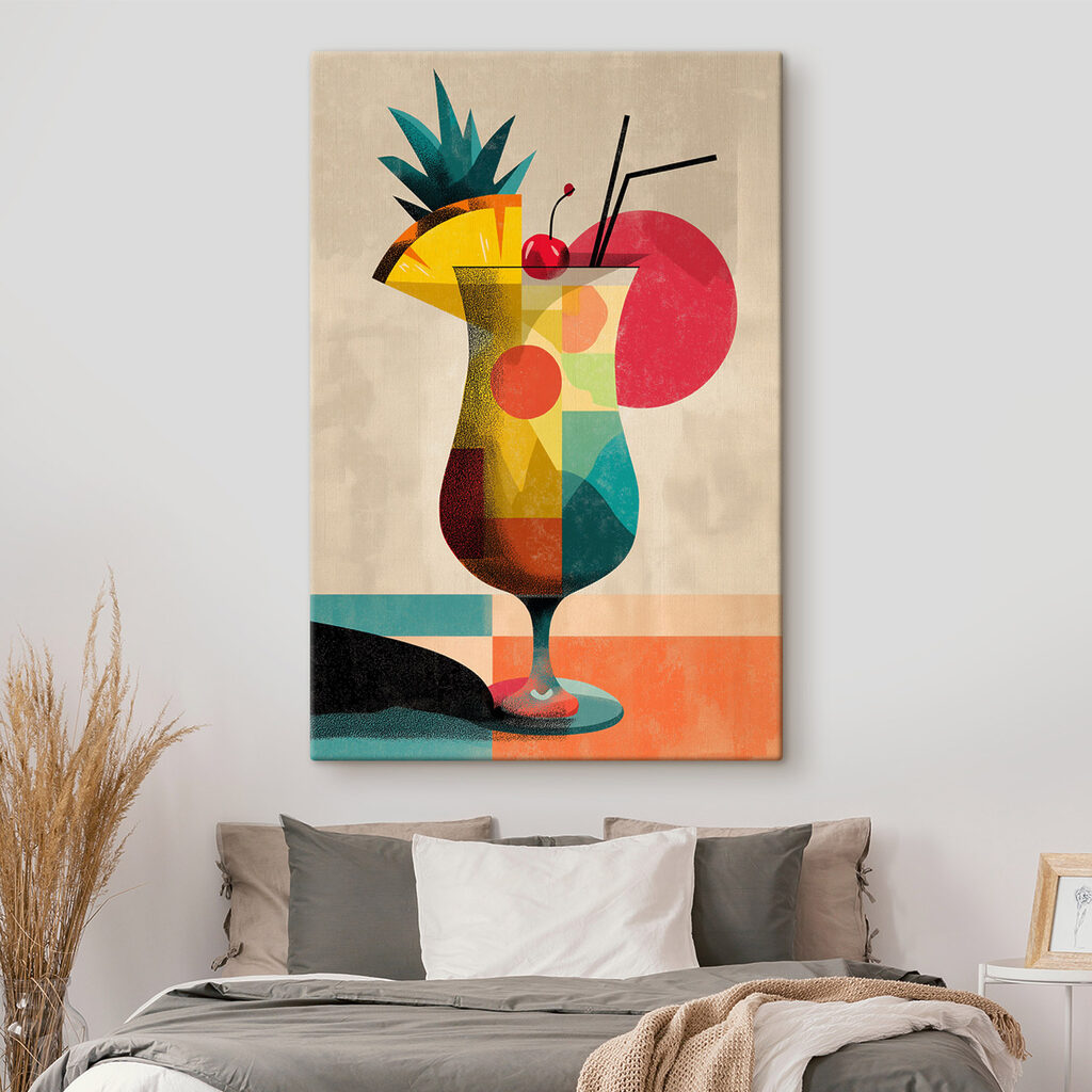 Colorful cocktail with fruit