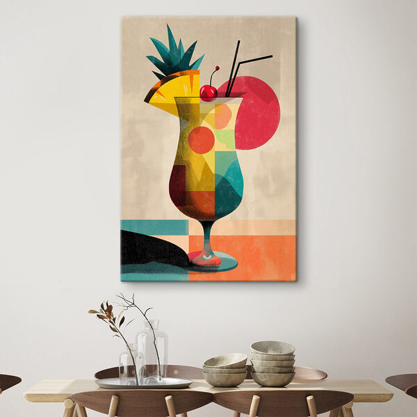 Colorful cocktail with fruit