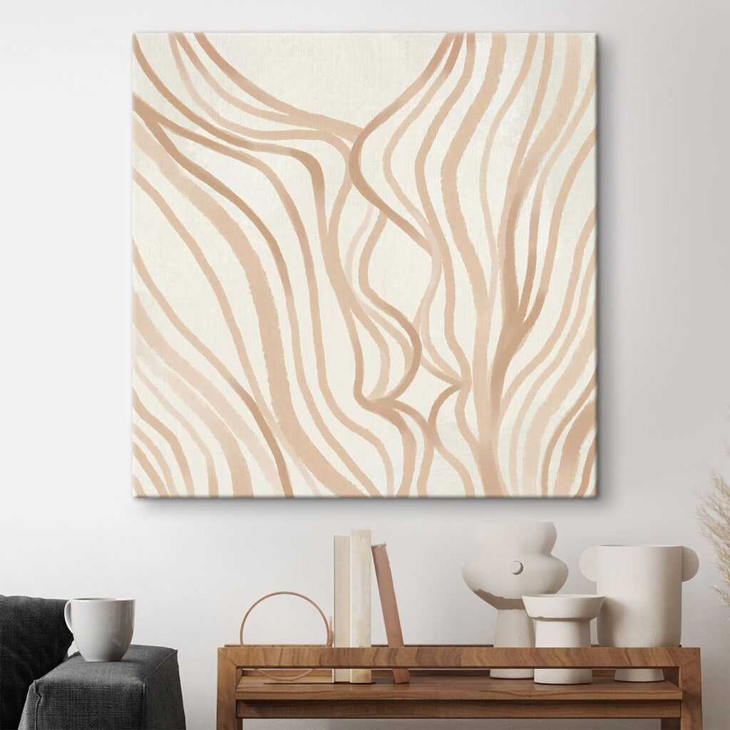 Flowing lines in soft neutral tones