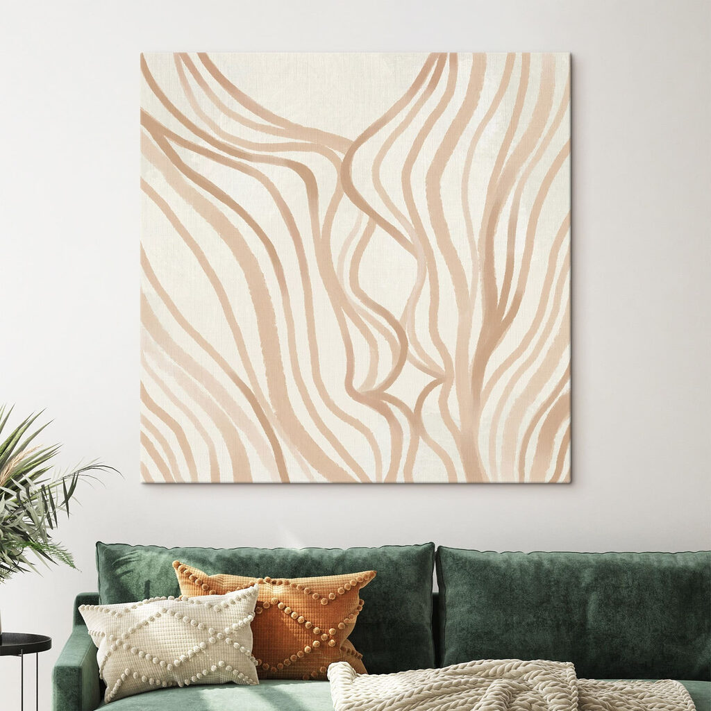Flowing lines in soft neutral tones