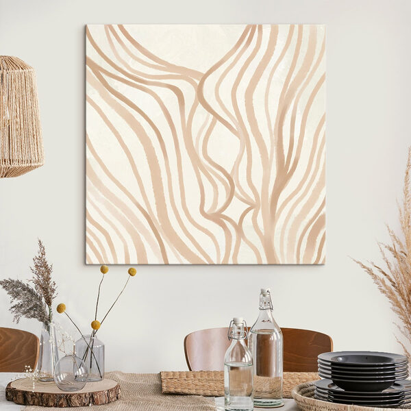 Flowing lines in soft neutral tones