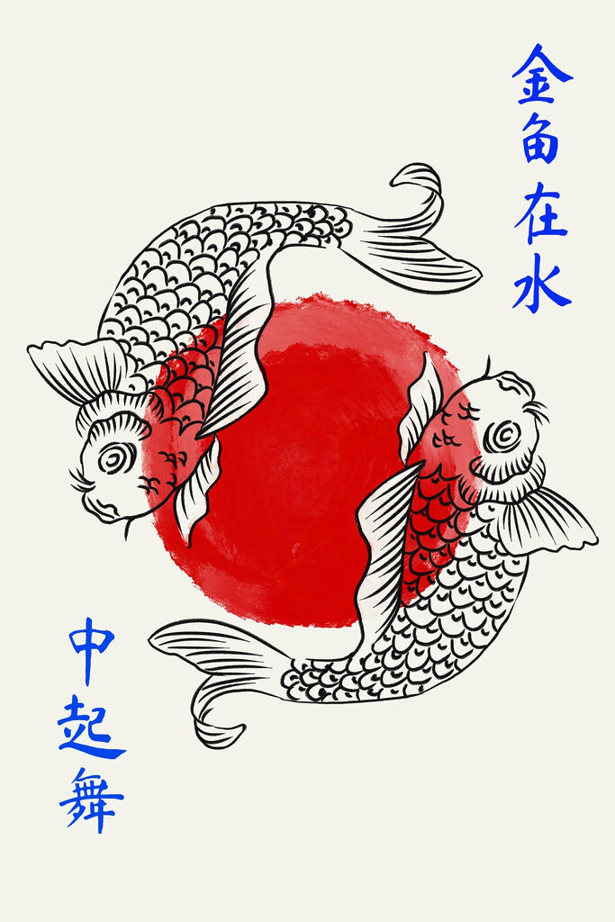 Drawing of two fish Drawing of two fish