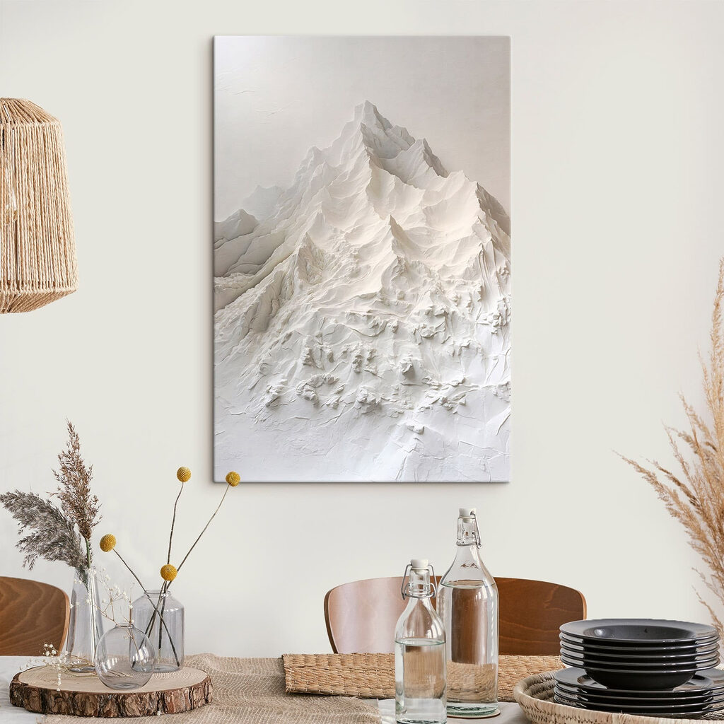 White mountain with snow White mountain with snow
