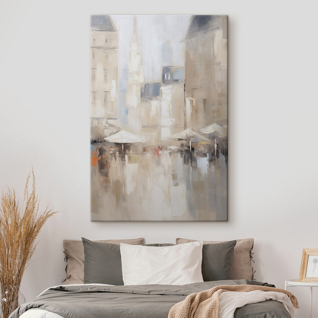 Painting of a city Painting of a city