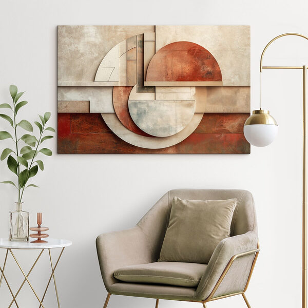 Abstract shapes in warm tones