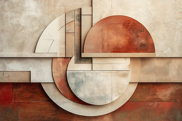 Abstract shapes in warm tones