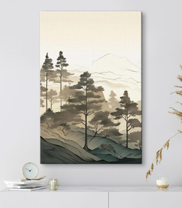 Quadri Paesaggio con alberi e montagne (COD: s48539) Quadri Quadri Paesaggio con alberi e montagne (COD: s48539)