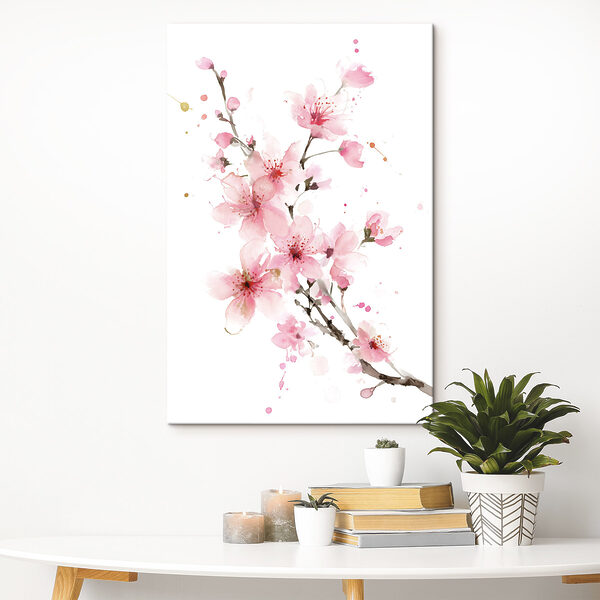 Quadri Acquerello raffigurante fiori rosa (COD: s48521) Quadri Quadri Acquerello raffigurante fiori rosa (COD: s48521)
